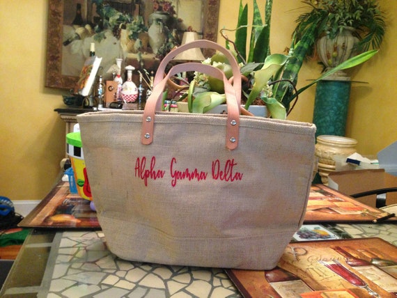 Alpha Gamma Delta Jute Handbag