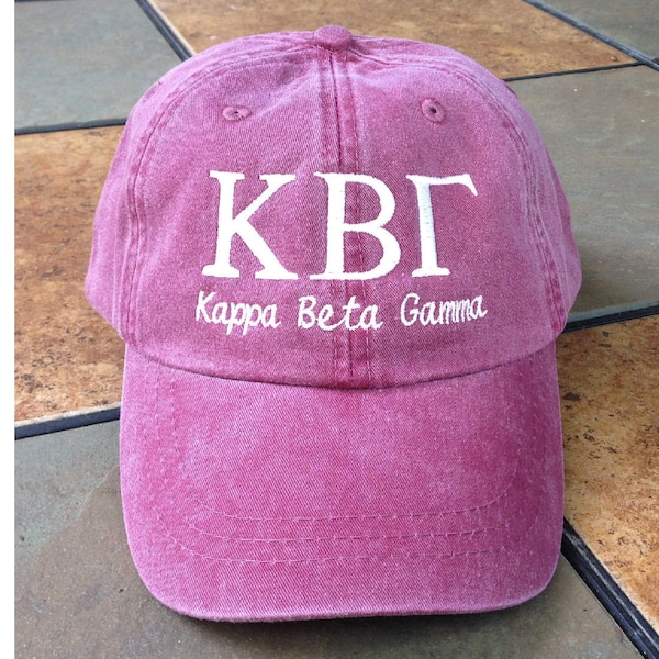 Gorra de béisbol con inscripción Kappa Beta Gamma