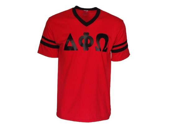 Delta Phi Omega - Stripe Sleeve T-shirt Jersey