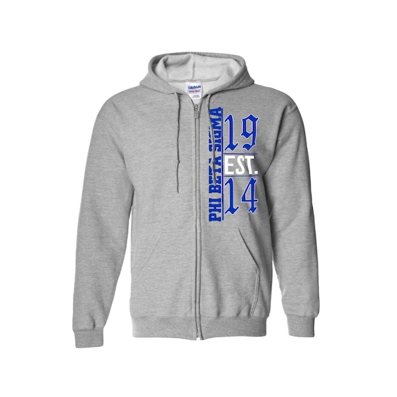 Phi Beta Sigma Full Zip Hooded Sweatshirt