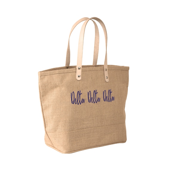 Delta Delta Delta Jute Handbag