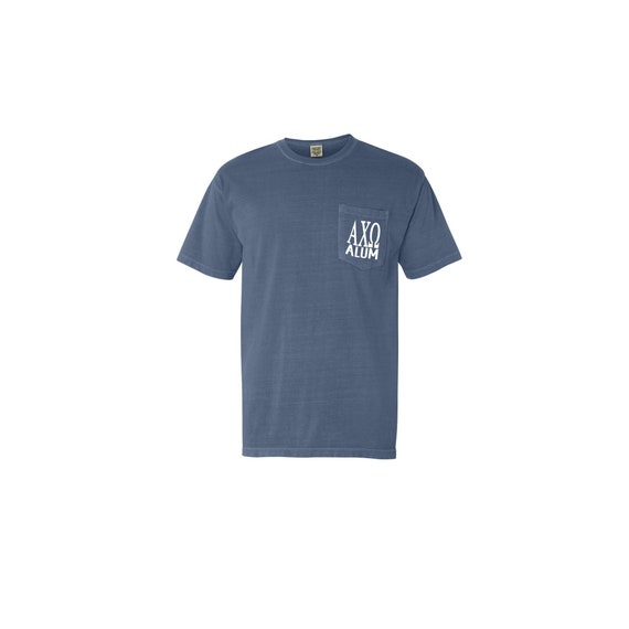 Alpha Chi Omega ALUM Comfort Color Pocket T-shirt