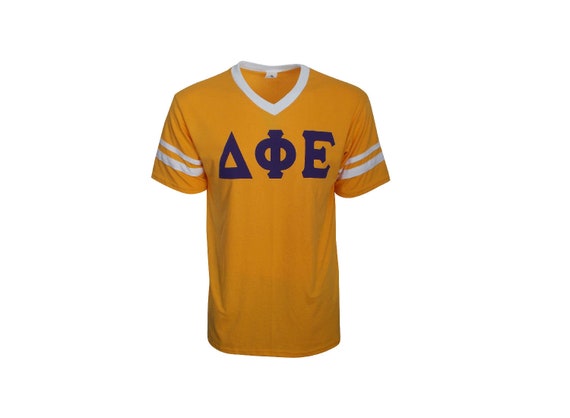 Delta Phi Epsilon - Stripe Sleeve T-shirt Jersey