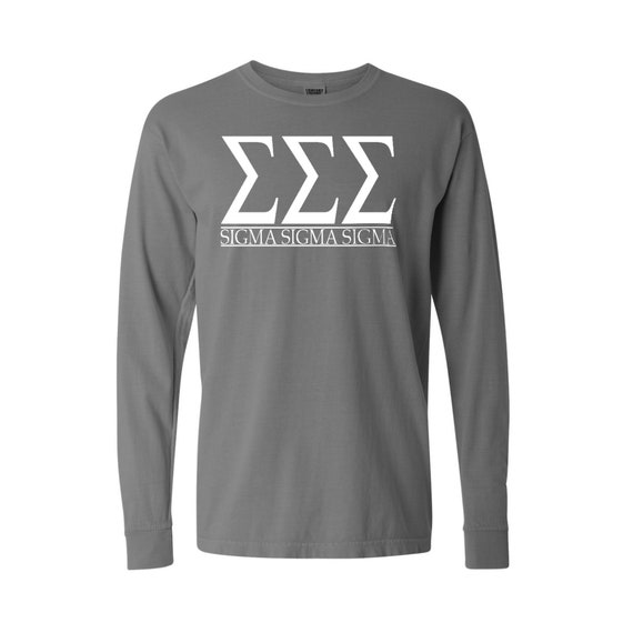 Sigma Sigma Sigma Bar Design Long Sleeve T-shirt