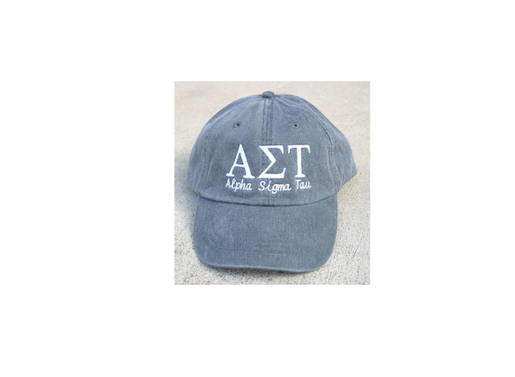 Alpha Sigma Tau with script baseball cap