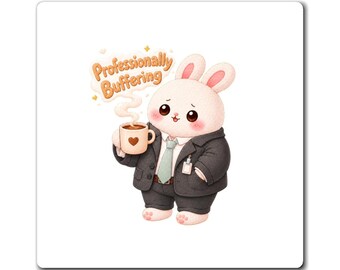 Bürohasenmagnet – Professionell gepufferter, niedlicher Kawaii-Hase
