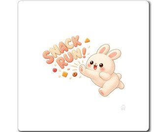 Snack Run Hasenmagnet – Niedlicher Kawaii-Kühlschrankmagnet mit Hasenmotiv