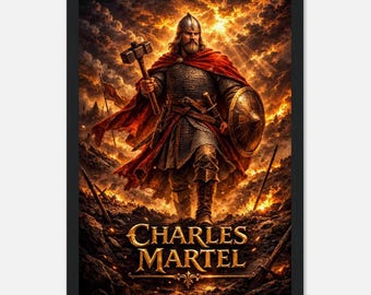 Charles Martel, A4 Chart – Frankish Hero & Medieval Power