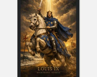 Louis IX Saint Louis Painting A4 – King of France & Figure of Royal Sanctity
