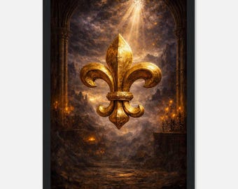 Royal Fleur-de-Lys A4 Print – Monarchical Symbol & Spiritual Power