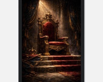 Royal Throne A4 Canvas – Majesty, Power & Monarchical Heritage