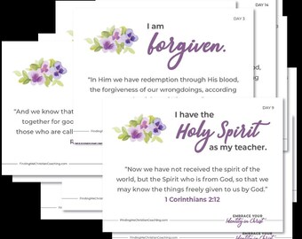 Biblical Affirmation Cards | Identity in Christ, Bible Verses (31 cards)