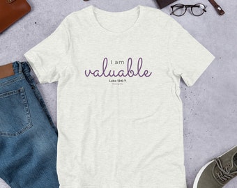 I am Valuable T-Shirt // Christian Woman Identity Tee // Luke 12:6-7 T-Shirt