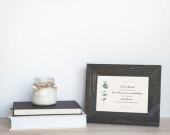 Proverbs 3:5-6 Printable // Enneagram 5 Bible Verse // 5X7 Printable