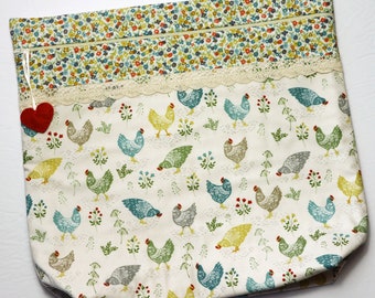 MORE2LUV Petite Roses Cross Stitch Project Bag