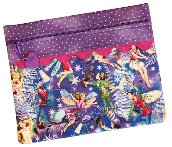 Glittery Frost Fairies Cross Stitch Project Bag