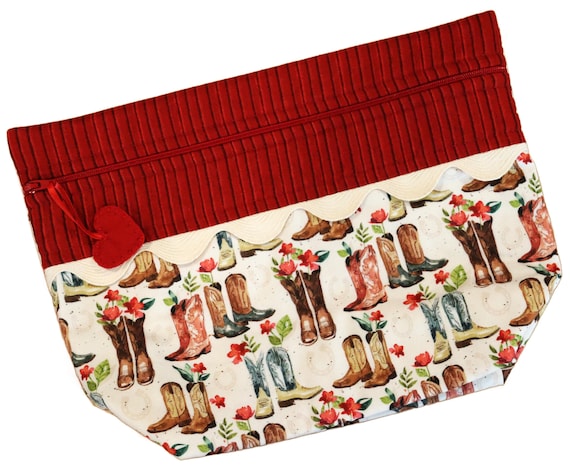Lil Big Bottom Cowgirl Boots Cross Stitch Bag RTS