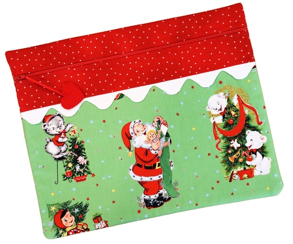 Vintage Christmas Cross Stitch Project Bag