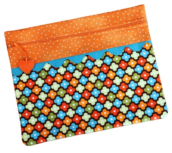 Funky Fall Colors Cross Stitch Project Bag