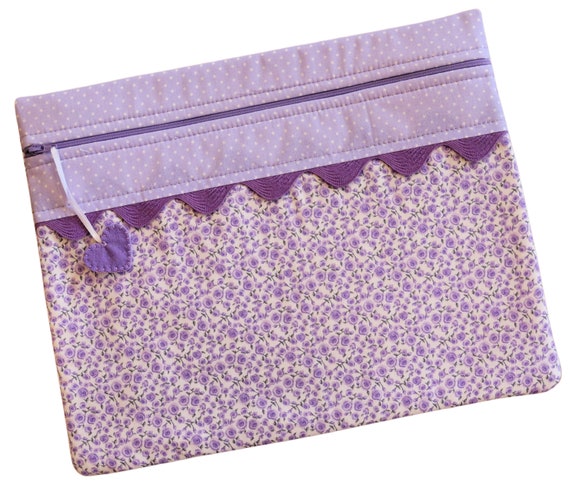 Lavender Roses Cross Stitch Project Bag