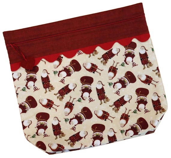 MORE2LUV Jolly Saint Nick Cross Stitch Project Bag