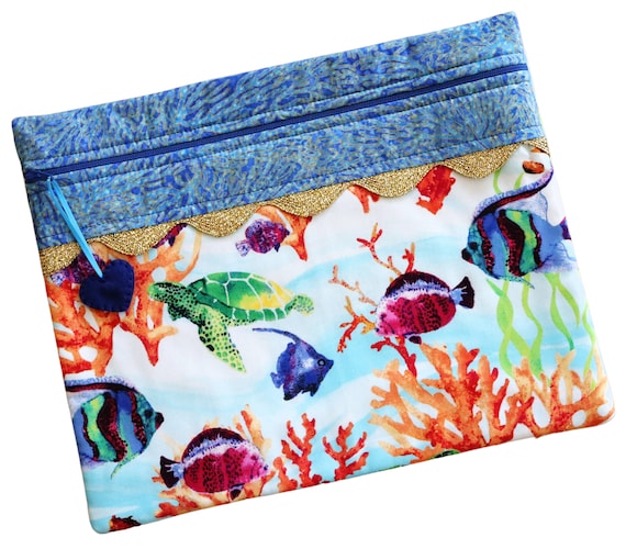 Coral Reef Cross Stitch Project Bag