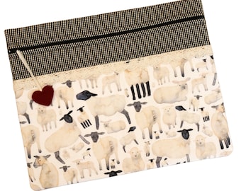 Primitive Sheep Cross Stitch Project Bag