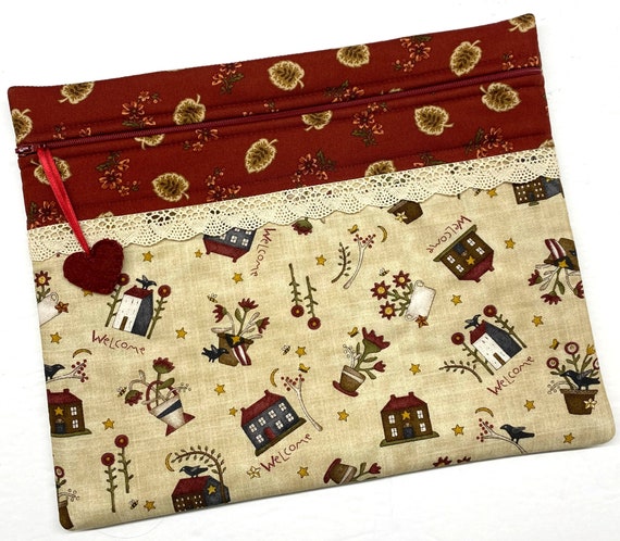 Salt Box Houses Cross Stitch Project Bag