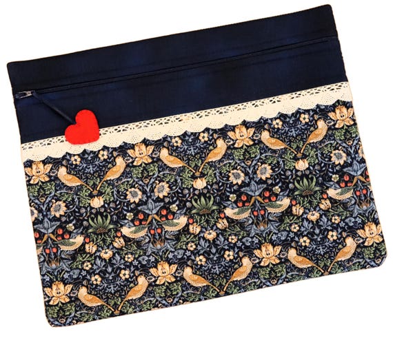 Strawberry Thief Birds Stitch Project Bag
