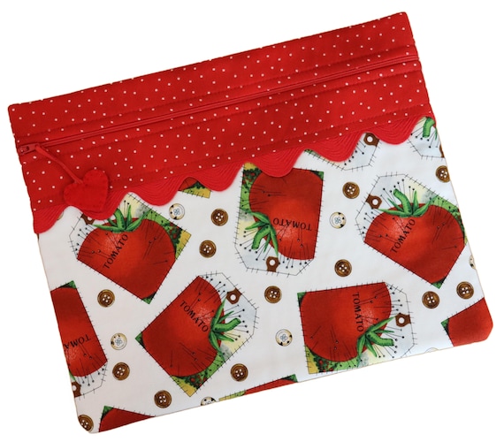 Tomato Tags Cross Stitch Project Bag
