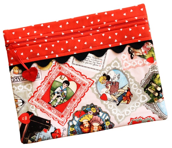 Vintage Valentines Cross Stitch Project Bag