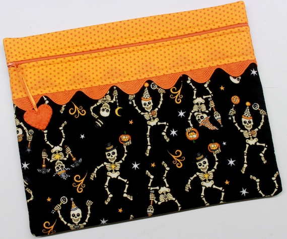 Skeleton Dance Cross Stitch Project Bag