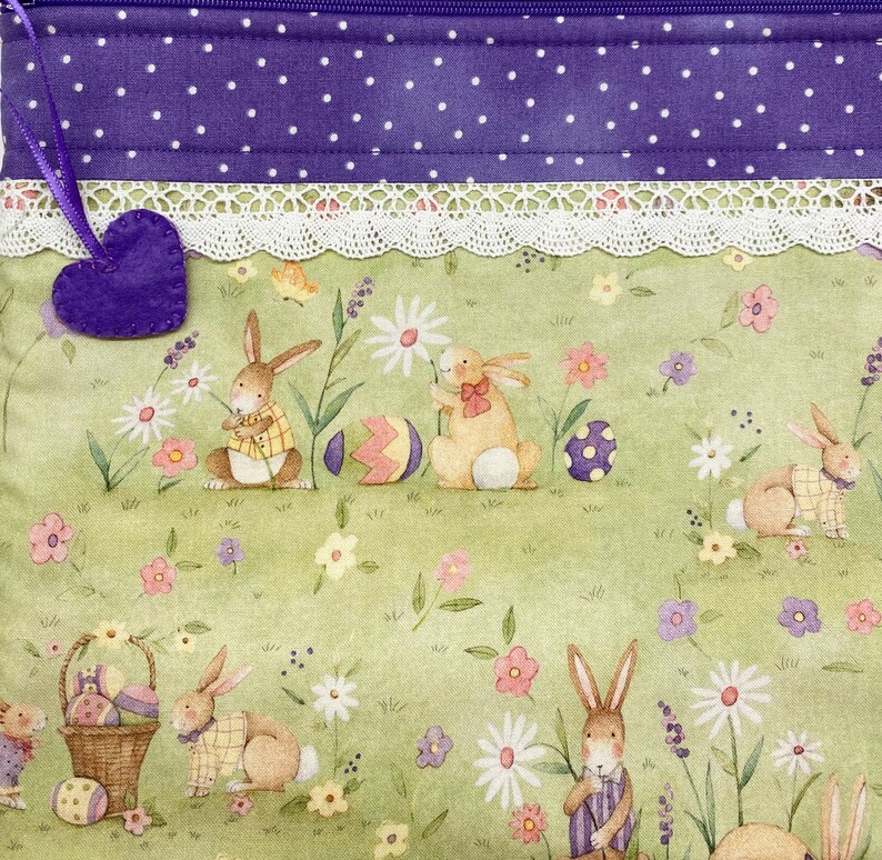 Peter Cottontail Cross Stitch Project Bag
