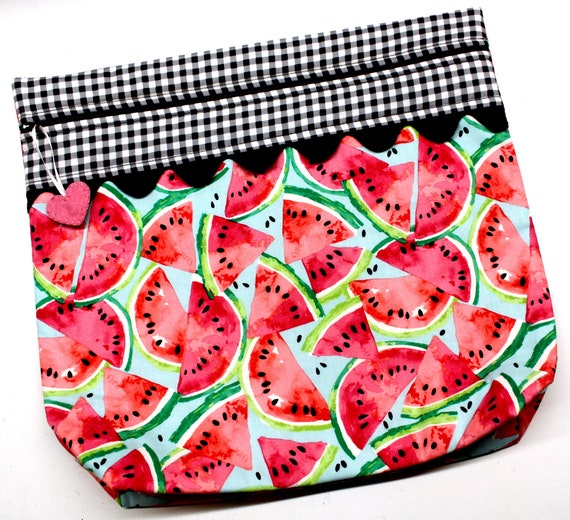 MORE2LUV  Summertime Watermelons Cross Stitch Project Bag