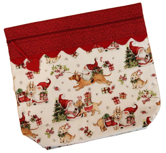 MORE2LUV Christmas Gnomes Cross Stitch Project Bag