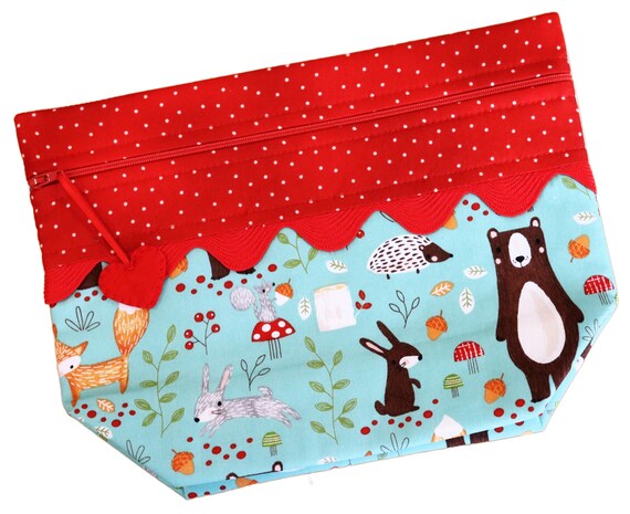 Lil' Big Bottom Teddy and Friends Cross Stitch Bag