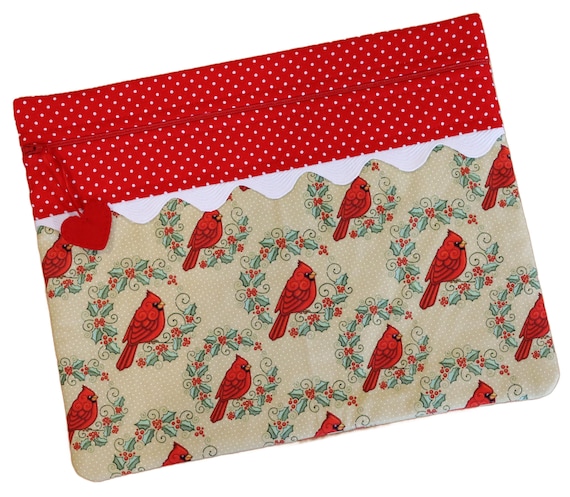 Cardinal Wreaths Cross Stitch Project Bag