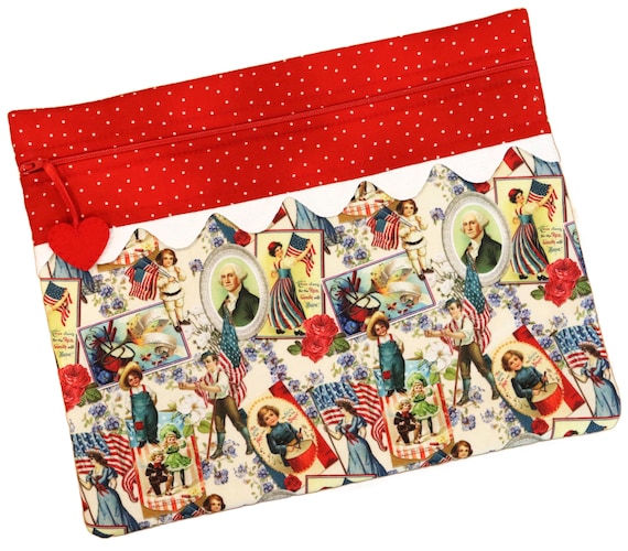 Vintage America Cross Stitch Project Bag
