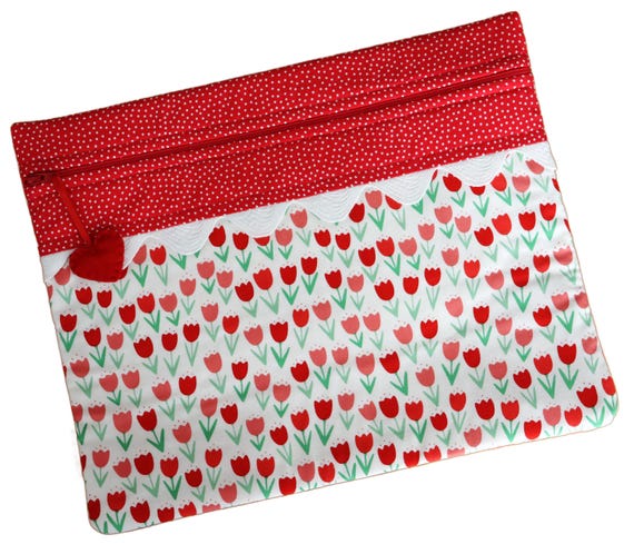Tulips and Dots Cross Stitch Project Bag