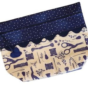 Petit sac bleu pour point de croix Stitcher Big Bottom