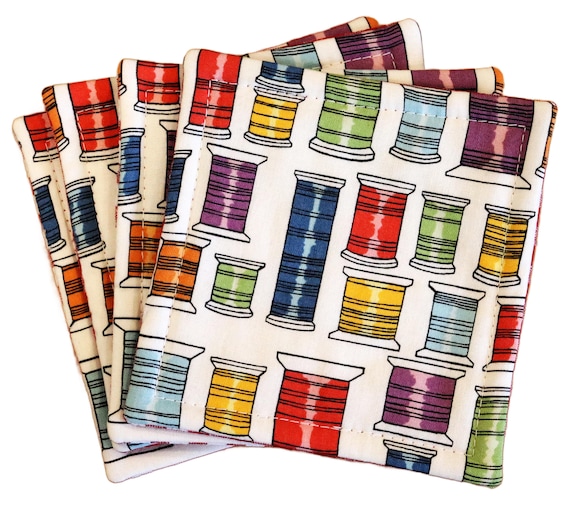 Colorful Spools Coaster Set