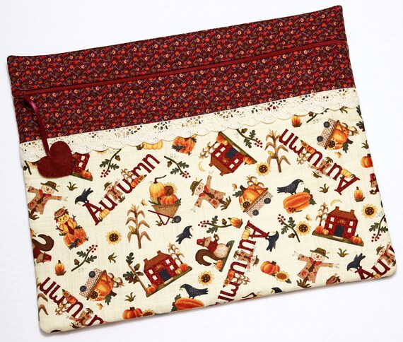 Autumn Salt Box Cross Stitch Project Bag