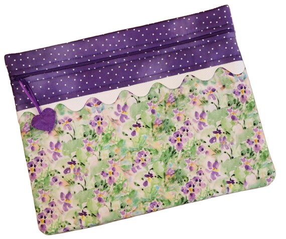 Sweet Violets Cross Stitch Project Bag