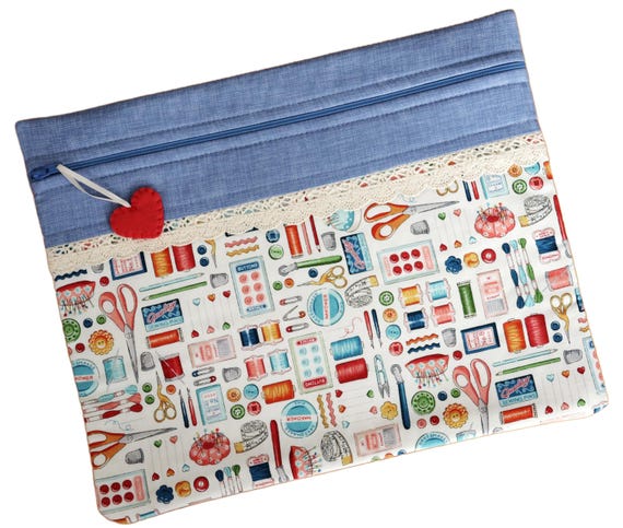 I Need Stitches Cross Stitch Project Bag