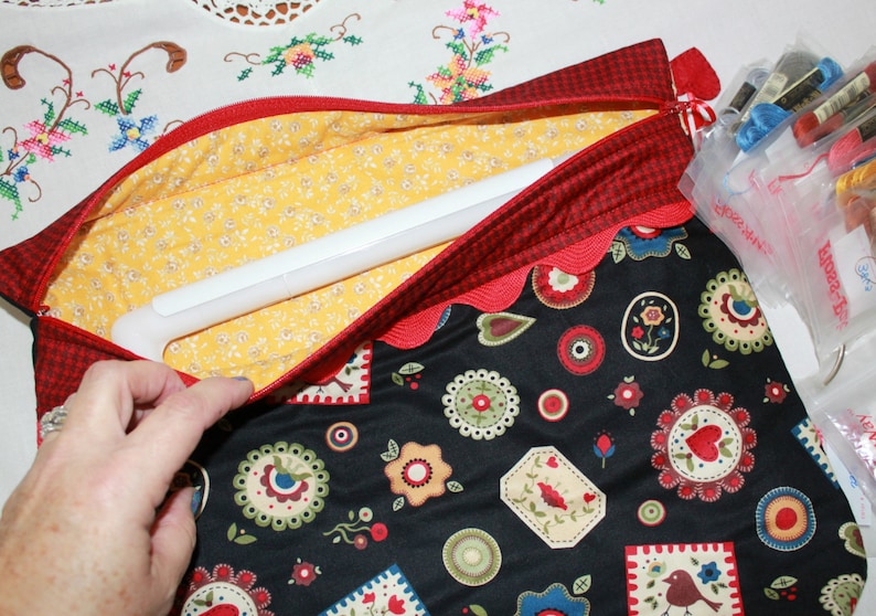 MORE2LUV Bright Budds Cross Stitch Project Bag
