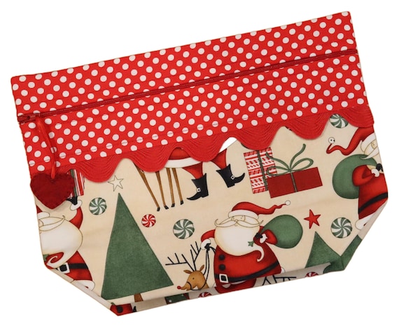 Lil' Big Bottom Peppermint Santa Cross Stitch Bag