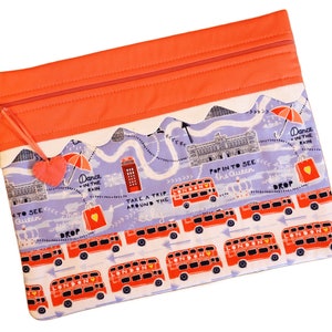 Travel to London Cross Stitch Project Bag