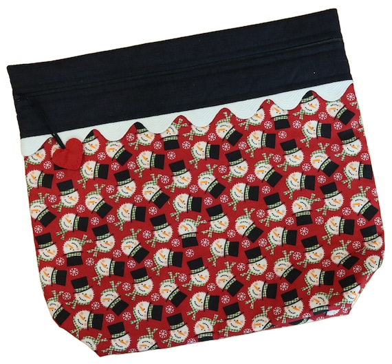 MORE2LUV Top Hat Snowman Cross Stitch Project Bag