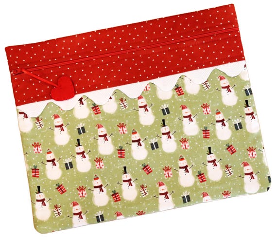 Gifted Snowmen Cross Stitch Project Bag RTS