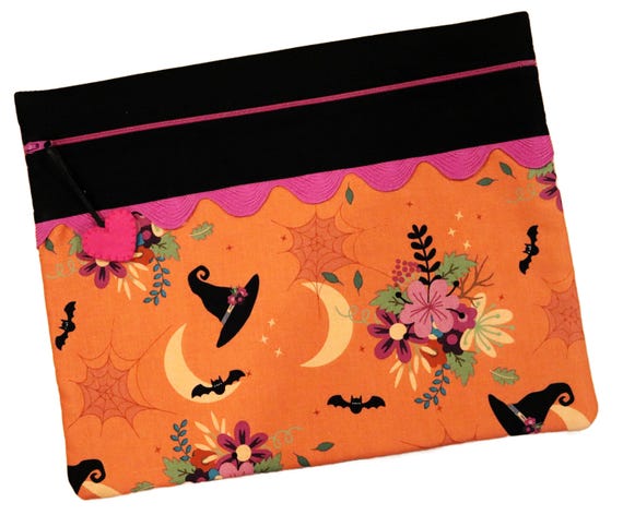Witch Hats and Boots Cross Stitch Project Bag